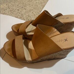 Leather wedge Sandals- used only a couple of times.